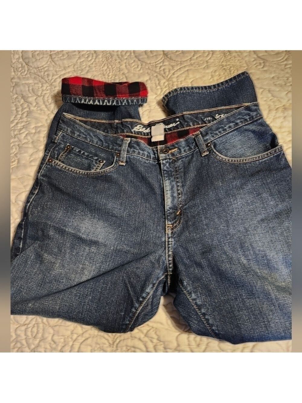 Eddie Bauer‎ Fleece lined jeans sz 35/30